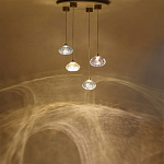 Подвесной светильник с прозрачным стеклянным плафоном округлой формы Effervia  варинант исполнения - 5 | Loft Concept в Сочи