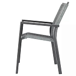 Стул темно-серый с высокой плетеной спинкой и сиденьем Braided Strength варинант исполнения - 5 | Loft Concept в Сочи