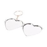 Зеркало брелок складное двухстороннее в форме сердца из натурального камня Малахит Stone Mirrors варинант исполнения - 3 | Loft Concept в Сочи