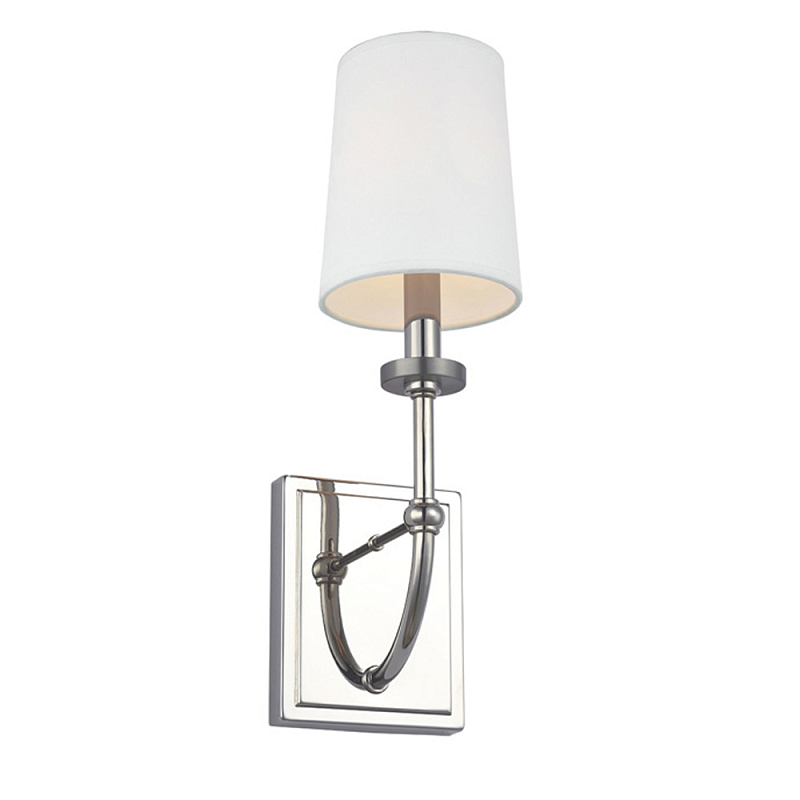 Бра для ванных комнат с белым тканевым цилиндрическим плафоном Feiss Хром Белый Бежевый в Сочи | Loft Concept 