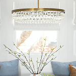 Люстра круглая с подвесками в форме стеклянных капель Glass Rain варинант исполнения - 6 | Loft Concept в Сочи