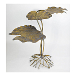 Столик приставной с тремя столешницами Тропические листья Tropical Forest gold варинант исполнения - 3 | Loft Concept в Сочи