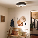 Подвесной светильник с конусовидным металлическим абажуром черного цвета Kichler варинант исполнения - 19 | Loft Concept в Сочи