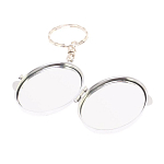 Зеркало брелок карманное двухстороннее из натурального камня Оникс Silver Stone Mirrors варинант исполнения - 3 | Loft Concept в Сочи