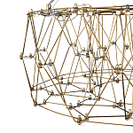 Люстра с тонкой металлической конструкцией цвета золото Quasar варинант исполнения - 5 | Loft Concept в Сочи