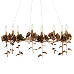 Люстра с каркасом в виде цветков розы и тканевыми абажурами Flowers and Fox Roses варинант исполнения - 3 | Loft Concept в Сочи