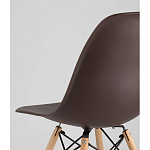 Пластиковый стул на ножках из массива бука Eames Brown варинант исполнения - 3 | Loft Concept в Сочи