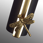 Бра с круглым плафоном из алебастра и бронзовой декоративной стрекозой 45 Alaris  варинант исполнения - 7 | Loft Concept в Сочи