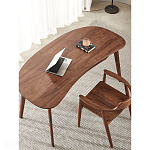 Стол рабочий округлой формы с ящиком  Working Moonnut Table варинант исполнения - 6 | Loft Concept в Сочи