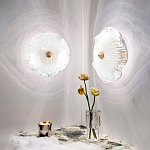 Бра в форме прозрачного стеклянного цветка с рельефной текстурой Textured Glass варинант исполнения - 13 | Loft Concept в Сочи