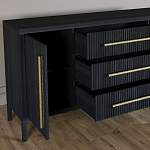 Буфет Primo с тремя ящиками и двумя фасадами Черный дуб варинант исполнения - 5 | Loft Concept в Сочи