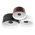 Потолочный светильник с 3-мя цилиндрическими абажурами черного белого и коричневого цвета Urban Dome варинант исполнения - 1 | Loft Concept в Сочи