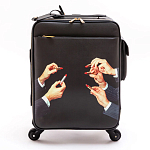 Чемодан дорожный SELETTI Travel Kit Trolley Lipstick Black варинант исполнения - 1 | Loft Concept в Сочи