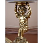 Чаша с цветочным орнаментом на ножке в виде бронзового ангела Eden Garden варинант исполнения - 9 | Loft Concept в Сочи