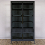 Витрина Primo со стеклянными фасадами и 2 ящиками Черный дуб варинант исполнения - 1 | Loft Concept в Сочи