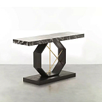 Консоль чёрная с геометрическим основанием Josette варинант исполнения - 1 | Loft Concept в Сочи