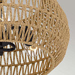 Потолочный светильник с плафоном из плетеного джута и черным каркасом Quoizel варинант исполнения - 6 | Loft Concept в Сочи