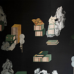 Обои ручная роспись The Art of Learning and Steps for the Flowers by Teo Yang Original colourway on Pitch dyed silk варинант исполнения - 1 | Loft Concept в Сочи