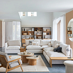 Кресло с каркасом из массива дуба Deniaud Oak Beige Armchair варинант исполнения - 6 | Loft Concept в Сочи