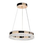 Люстра в виде кольца золотого цвета с прозрачными вставками Radiant Rail варинант исполнения - 2 | Loft Concept в Сочи