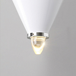 Подвесной светильник светодиодный в виде ряда белых металлических конусов  Herringbone варинант исполнения - 7 | Loft Concept в Сочи