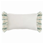 Чехол на подушку мятного цвета с бахромой и объемным узором Ethnic mix варинант исполнения - 4 | Loft Concept в Сочи
