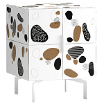 Тумба белая с рисунком Short Graph варинант исполнения - 1 | Loft Concept в Сочи