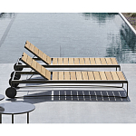 Шезлонг на металлическом каркасе с регулируемой спинкой GUELL Sunbed варинант исполнения - 3 | Loft Concept в Сочи