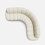 Диван Limoges полукруглой формы с обивкой букле молочного цвета варинант исполнения - 2 | Loft Concept в Сочи