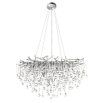 Люстра подвесная с прозрачными стеклянными подвесками в форме капель Диаметр 80 см Droplet Chandelier варинант исполнения - 2 | Loft Concept в Сочи