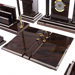 Настольный письменный набор из природного камня обсидиана с декором в виде орла Golden Eagle варинант исполнения - 3 | Loft Concept в Сочи