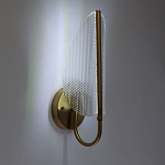 Бра с изогнутым рельефным плафоном Textured Glass варинант исполнения - 2 | Loft Concept в Сочи