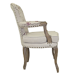Кресло с изображением сакуры Aubrey Classical Armchair beige flax варинант исполнения - 1 | Loft Concept в Сочи