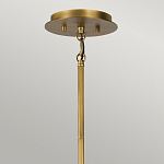 Люстра цвета латунь с 6-ю лампами свечами внутри цилиндрического абажура из черных металлических реек Kichler варинант исполнения - 4 | Loft Concept в Сочи