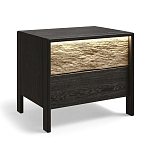 Тумба 2 ящика с подсветкой на рельефном фасаде Warm Industrial варинант исполнения - 4 | Loft Concept в Сочи