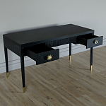 Письменный стол Elsa Dreams Black Шпон дерево с двумя ящиками варинант исполнения - 3 | Loft Concept в Сочи