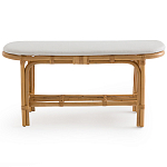 Скамья из ротанга с подушкой Manlio Rattan Bench варинант исполнения - 2 | Loft Concept в Сочи