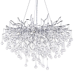 Люстра с хрустальными подвесками капли серебро Droplet Silver Chandelier 15 варинант исполнения - 1 | Loft Concept в Сочи