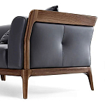 Диван двухместный c каркасом из массива дерева Double Sofa Made of Walnut Wood варинант исполнения - 1 | Loft Concept в Сочи