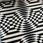 Мебельная ткань Жаккард черно-белый принт 145 см T3-78 варинант исполнения - 1 | Loft Concept в Сочи