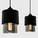 Подвесной светильник с 2-мя плафонами из дымчатого стекла Volta Flos Duo Hanging Lamp варинант исполнения - 3 | Loft Concept в Сочи