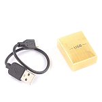 Зажигалка электронная с накладкой из натурального камня Малахит и с USB проводом для зарядки Stone Lighters варинант исполнения - 4 | Loft Concept в Сочи