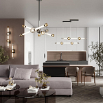 Светодиодное бра Rovelly Black 67 см варинант исполнения - 4 | Loft Concept в Сочи