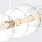 Подвесной светильник линейный с прозрачными стеклянными шарами разного диаметра Eurofase варинант исполнения - 15 | Loft Concept в Сочи