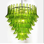 Люстра из семи ярусов зеленого стекла Independence варинант исполнения - 8 | Loft Concept в Сочи