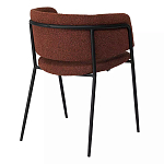 Стул полукруглый мягкий с буклированной обивкой Chair with Boucle Upholstery варинант исполнения - 7 | Loft Concept в Сочи