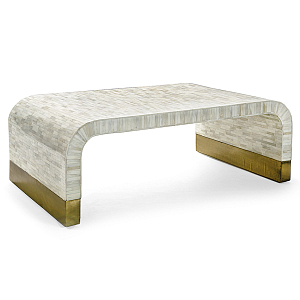 Стол журнальный Белый  BONE INLAY SIDE TABLE-Cream
