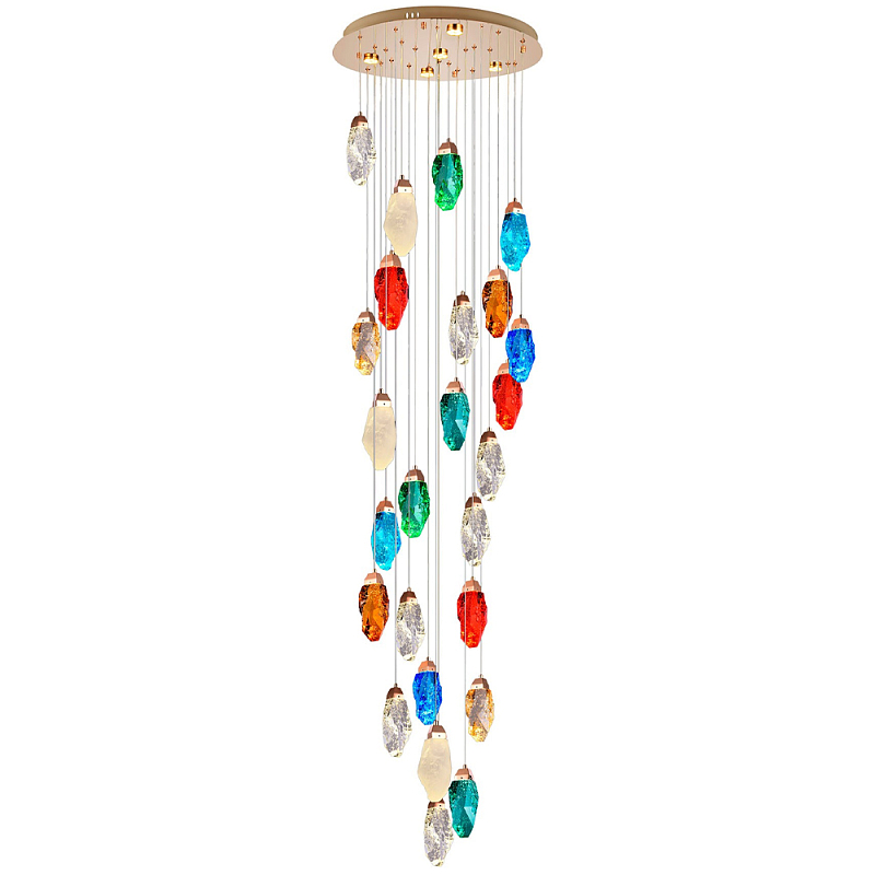 Каскадная люстра с цветными плафонами Soar Colorful Cascade Chandelier Золотой Мульти Каскадная люстра с цветными плафонами Soar Colorful Cascade Chandelier Золотой Мульти в Сочи | Loft Concept