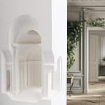 Встраиваемый в стену гипсовый светильник под покраску с арками и рельефными колоннами Antiquity Athena варинант исполнения - 10 | Loft Concept в Сочи