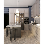 Угловая кухня с островом из массива дерева Amaline Kitchen Set варинант исполнения - 3 | Loft Concept в Сочи